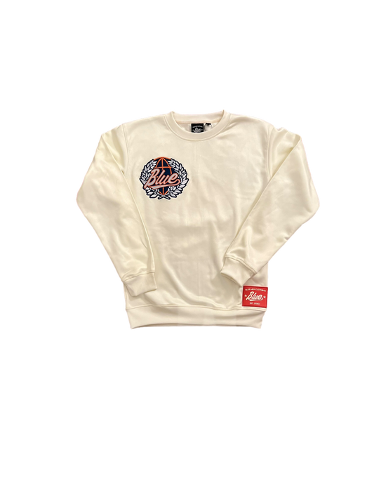 Blue World Cream Crewneck