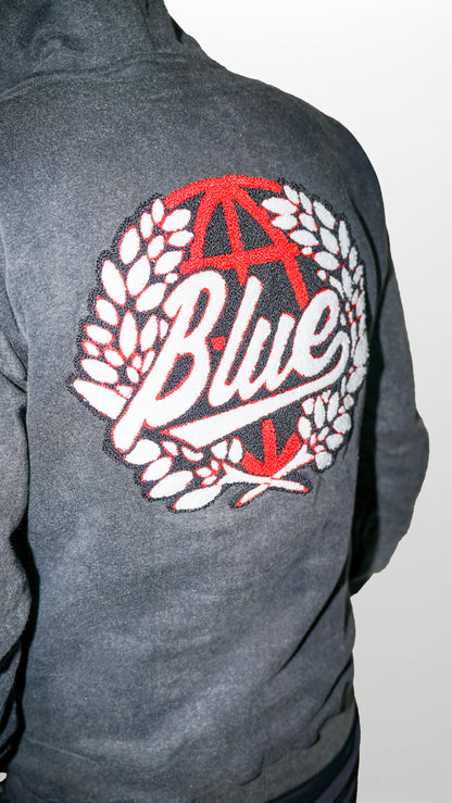 Blue world vintage wash hoodie