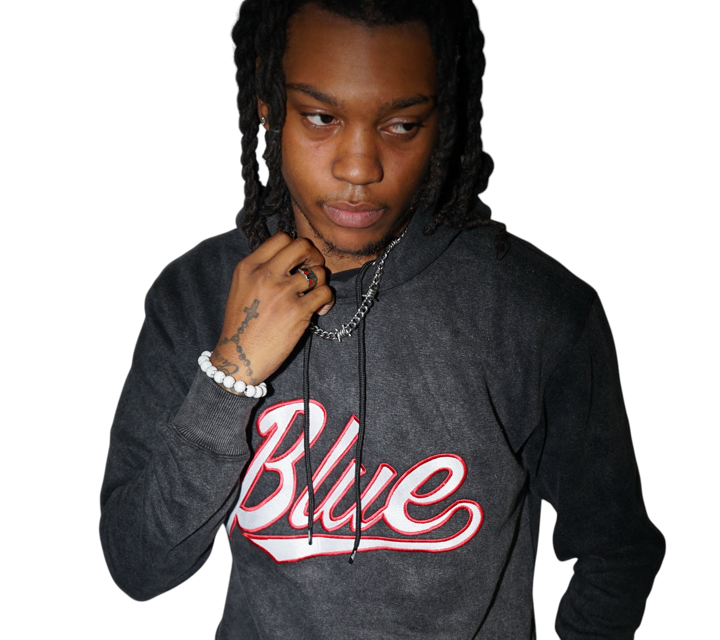 Blue world vintage wash hoodie