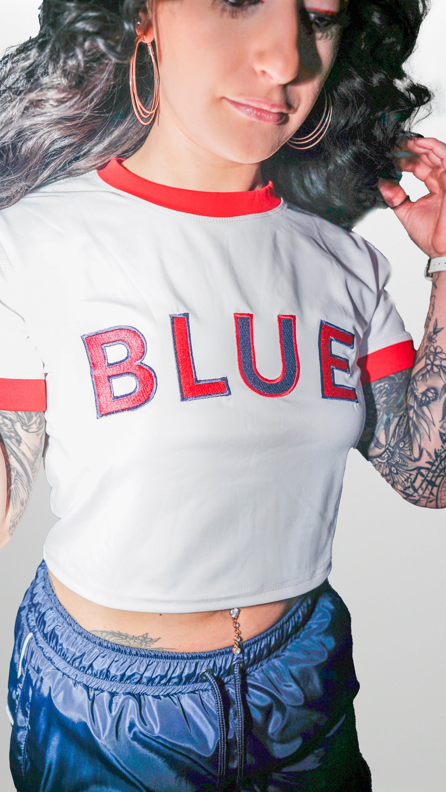 Blue Crop Top T-shirt