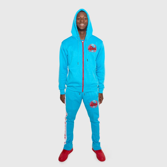 Blue Aqua Stacked Sweatsuits