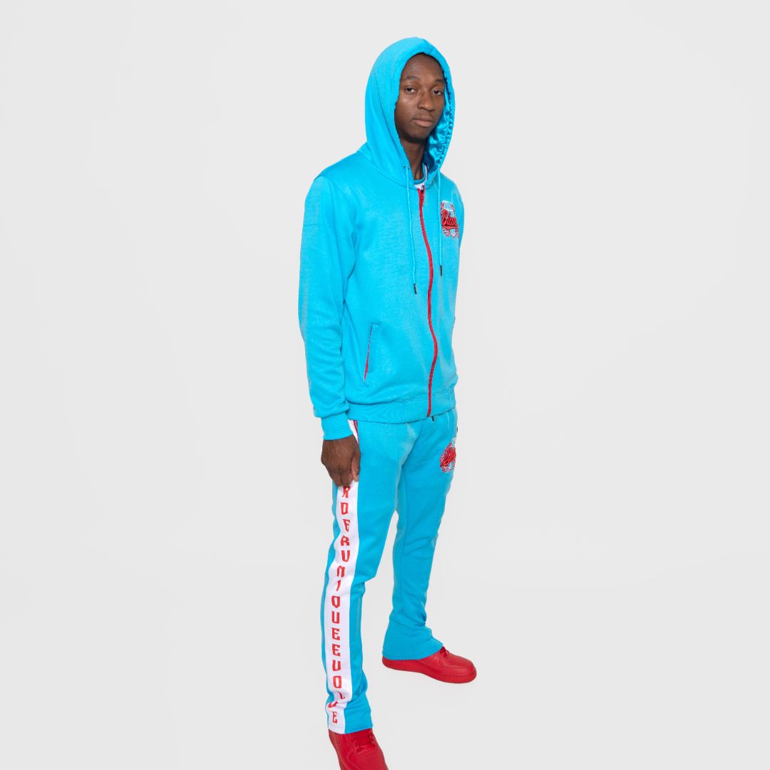 Blue Aqua Stacked Sweatsuits