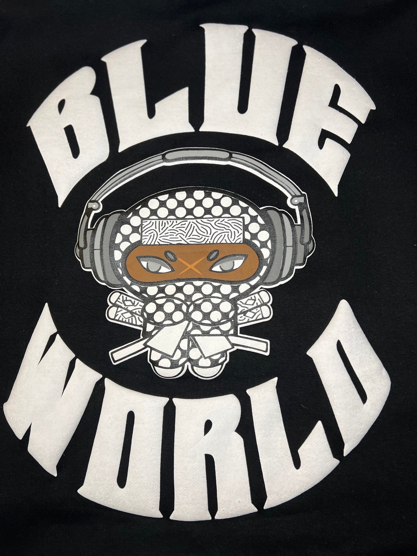 Blue World Black Crewneck