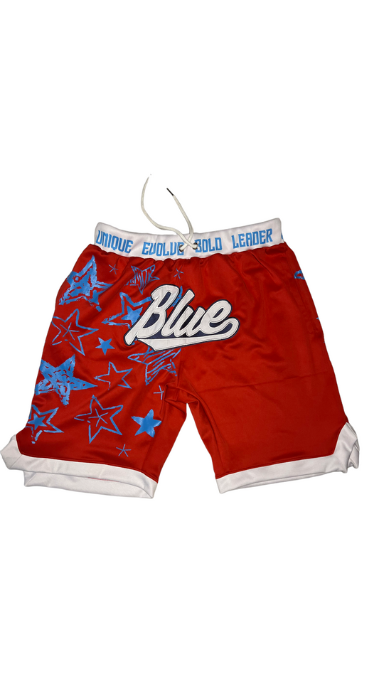 Blue Stars Red Shorts